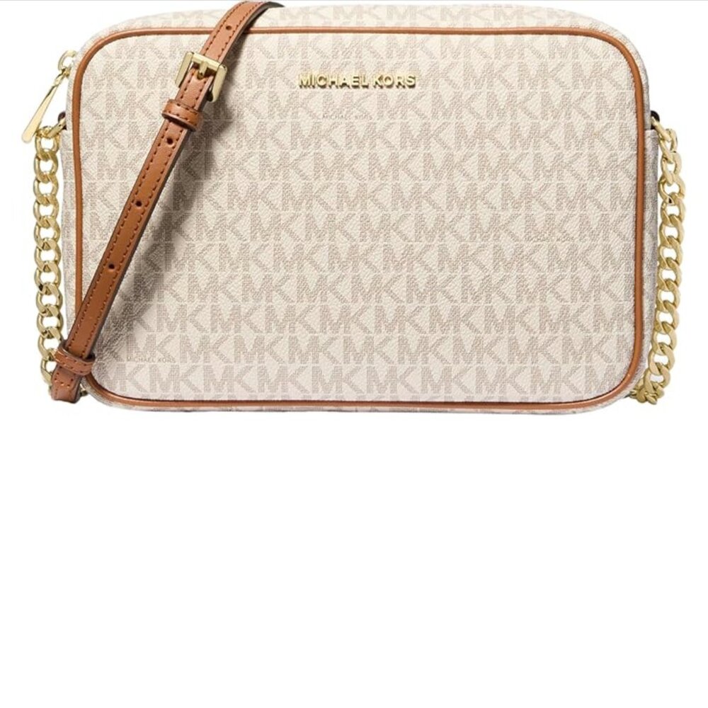 Michael Kors Jet Set Logo Crossbody Bag Vanilla -BRAND NEW with tags